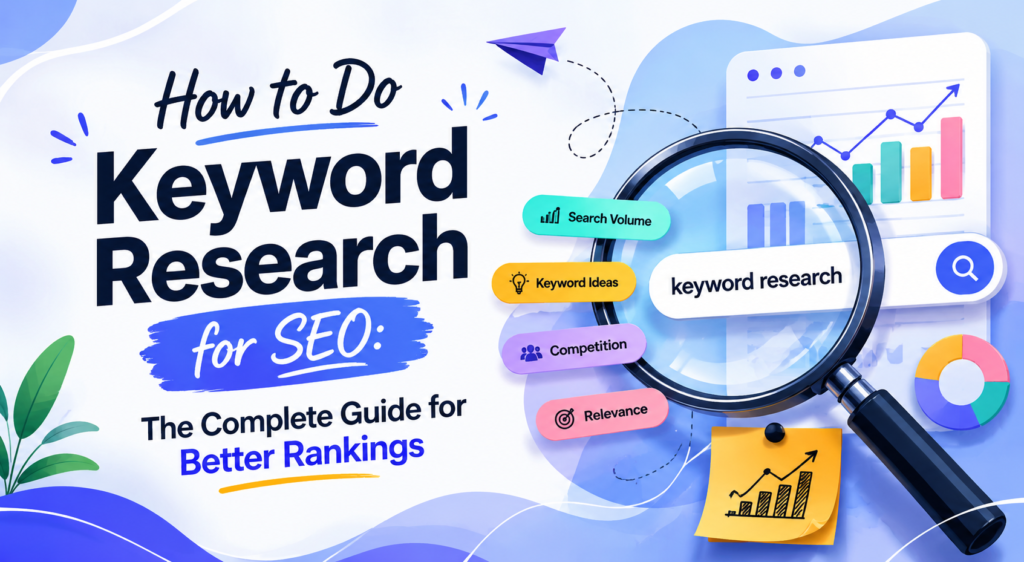 How to do keyword research for SEO – 5 step process infographic